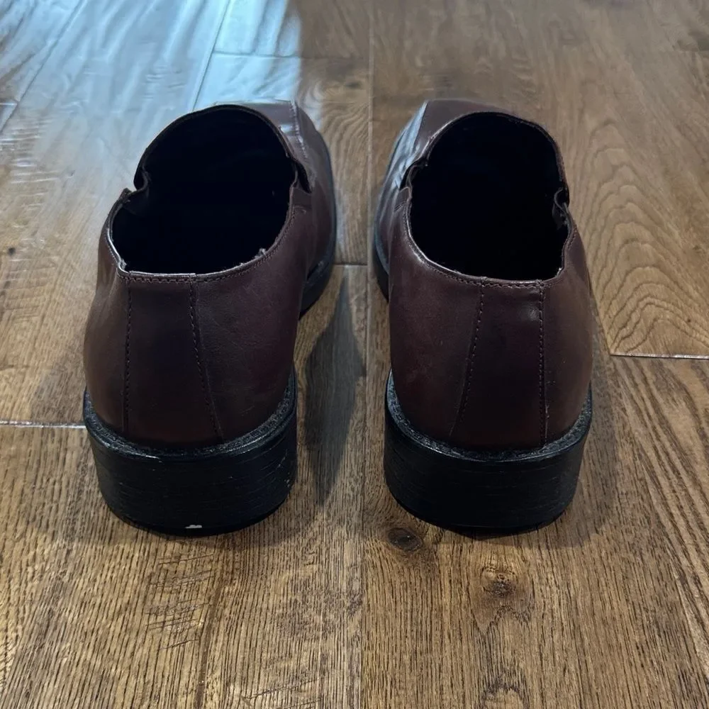 Axcess Men's Brown Leather Loafers Sz 12